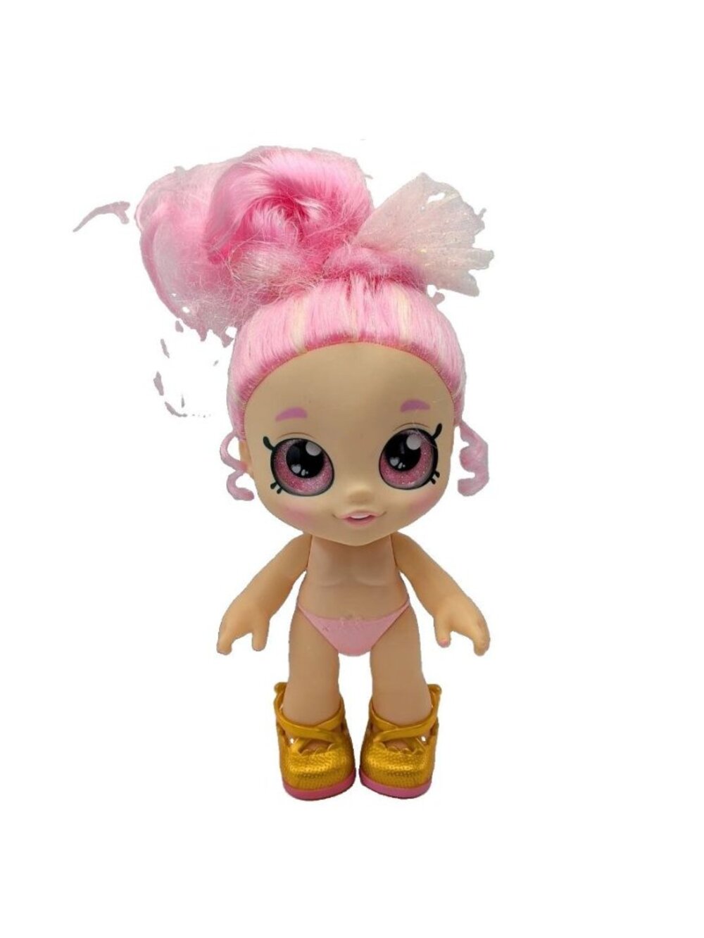 Pirouetta Kindi Kids Fun Time Friends 12” bobblehead doll pink hair Gold Shoes